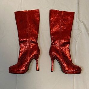 Sexy glitter sparkling unique eye catching boots